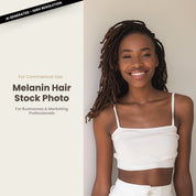 Melanin Beauty Stock Photo Youthful Natural Locs