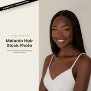 Melanin Beauty Stock Photo Slight Side Profile Dark Skin Model