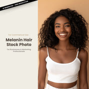 Melanin Beauty Stock Photo Youthful Models Big Wand Curls