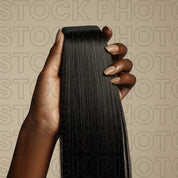 Modern Hair Stock Photo Textured Straight