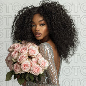 Diamond Collection Stock Photo Afro Kinky Curly Model