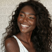 Melanin Beauty Stock Photo Side Profile Close Up Dark Skin Model