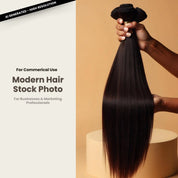 Modern Hair Stock Photo Straight Bundle