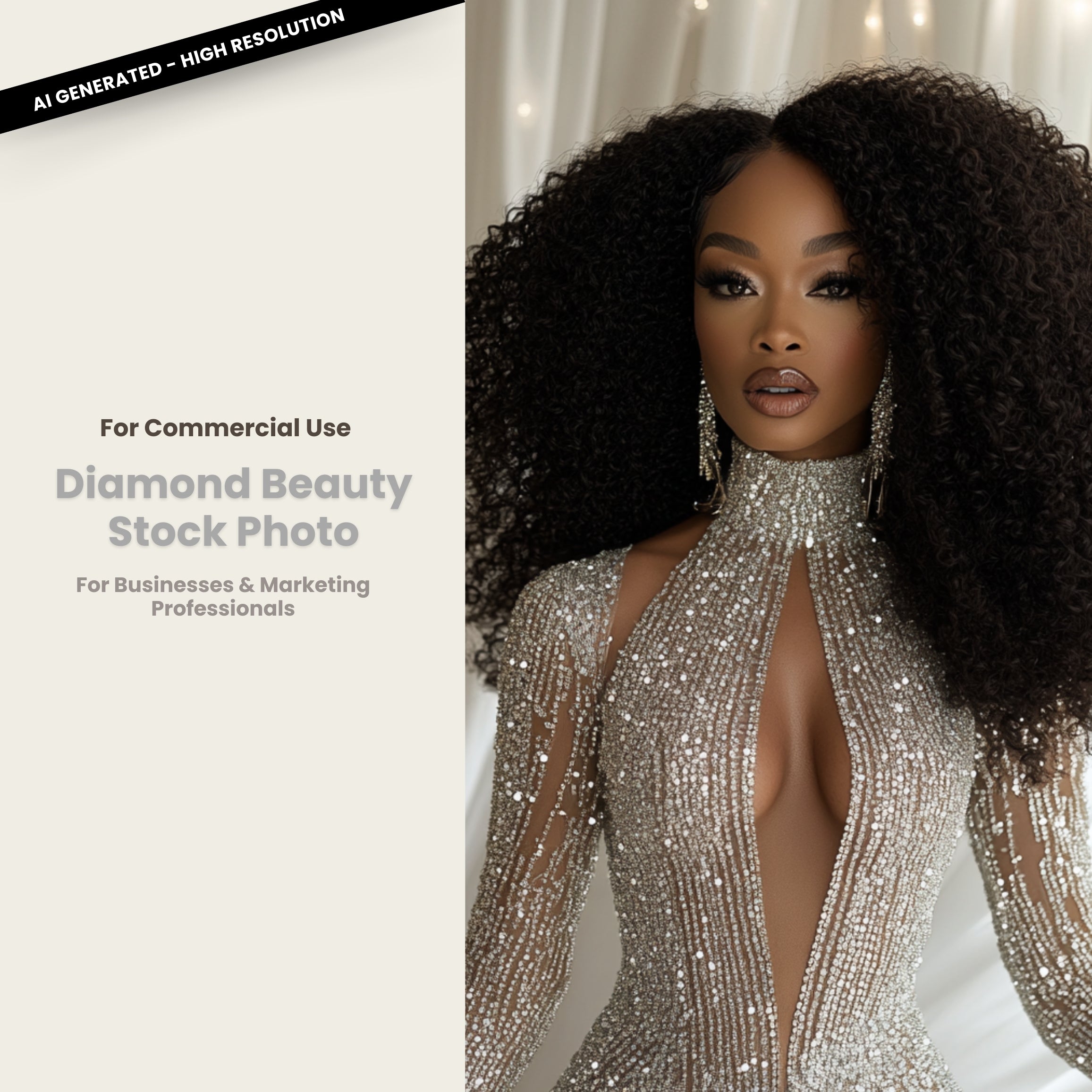 Diamond Collection Stock Photo Kinky Curly Hair