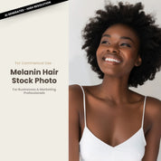 Melanin Beauty Stock Photo Short Afro Kinky Curls