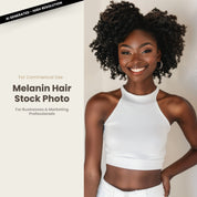 Melanin Beauty Stock Photo Short Asymmetrical Hair