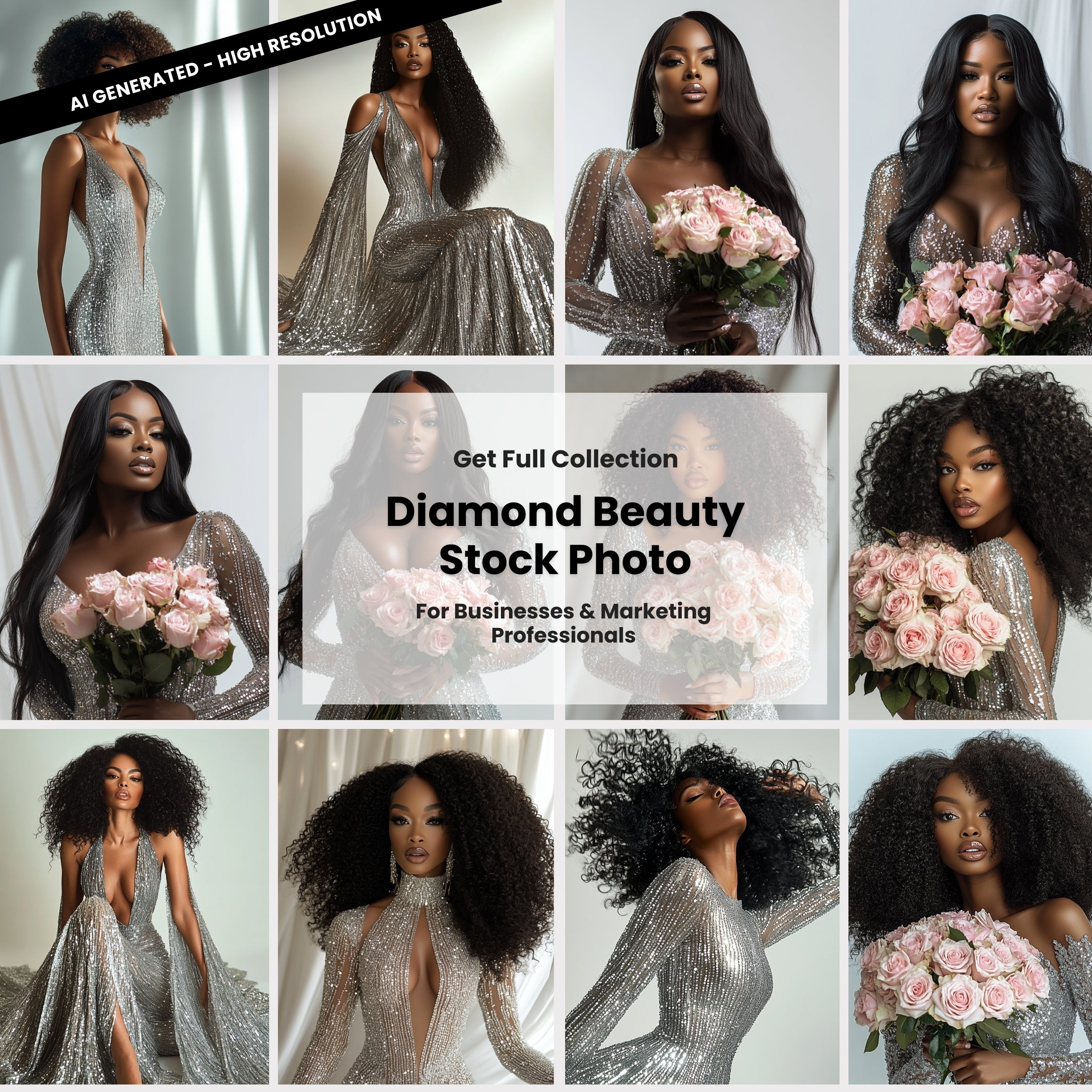 Diamond Collection Stock Photo Melanin Model