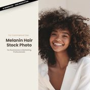 Melanin Beauty Stock Photo Youthful Model Close Up Voluminous Coily Hair Highlights