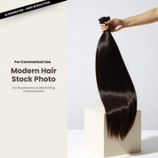 Modern Hair Stock Photo Virgin Straight Bundle