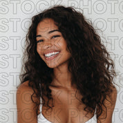 Melanin Beauty Stock Photo Youthful Smiling