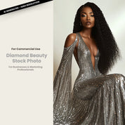 Diamond Collection Stock Photo Seated Pose Long Gown