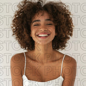 Melanin Beauty Stock Photo Young Girl Natural Curly Hair