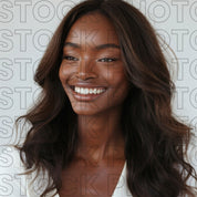 Melanin Beauty Stock Photo Professional Model Side Profile