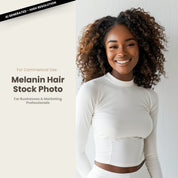 Melanin Beauty Stock Photo Youthful Natural Hair