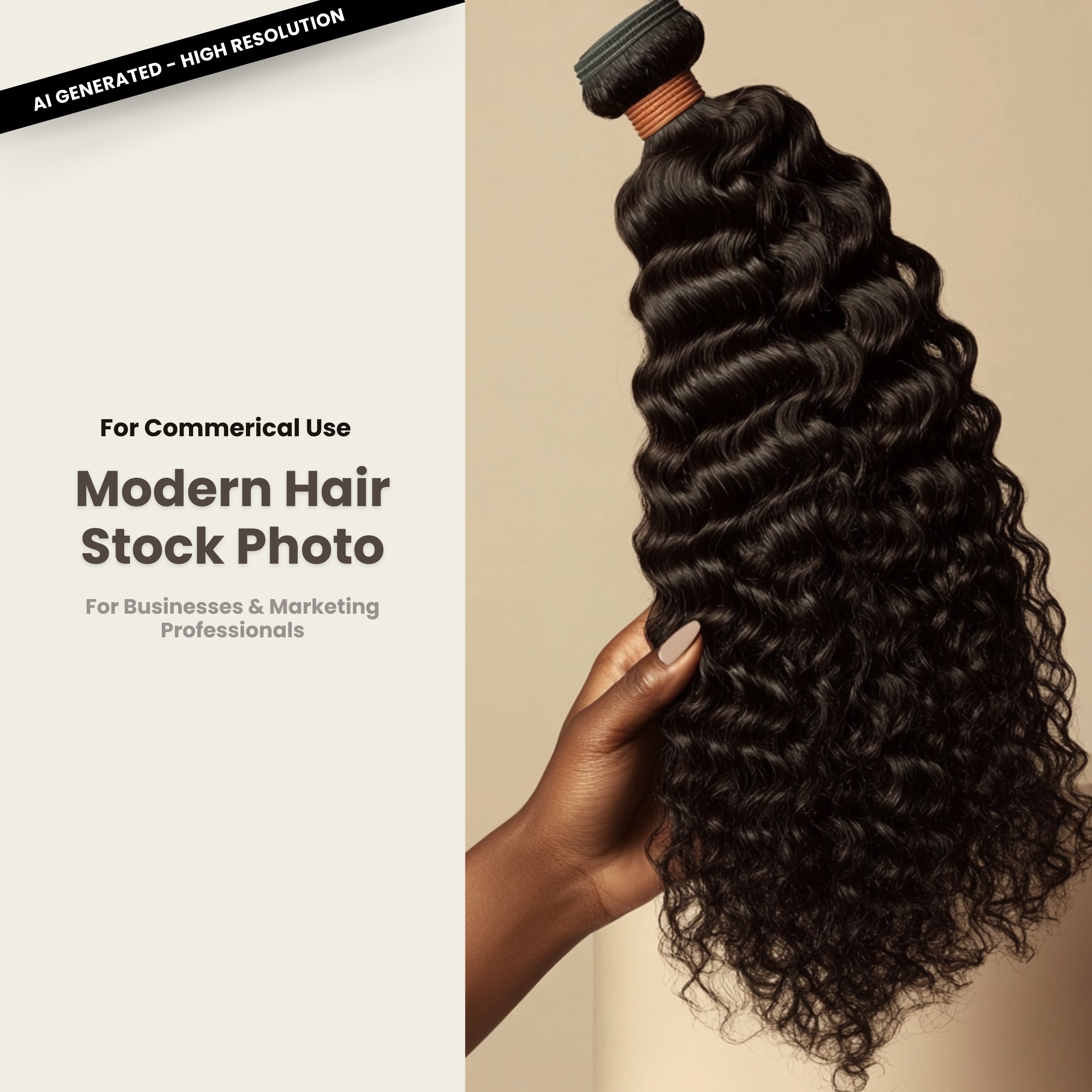 Modern Hair Stock Photo Curly Bundle