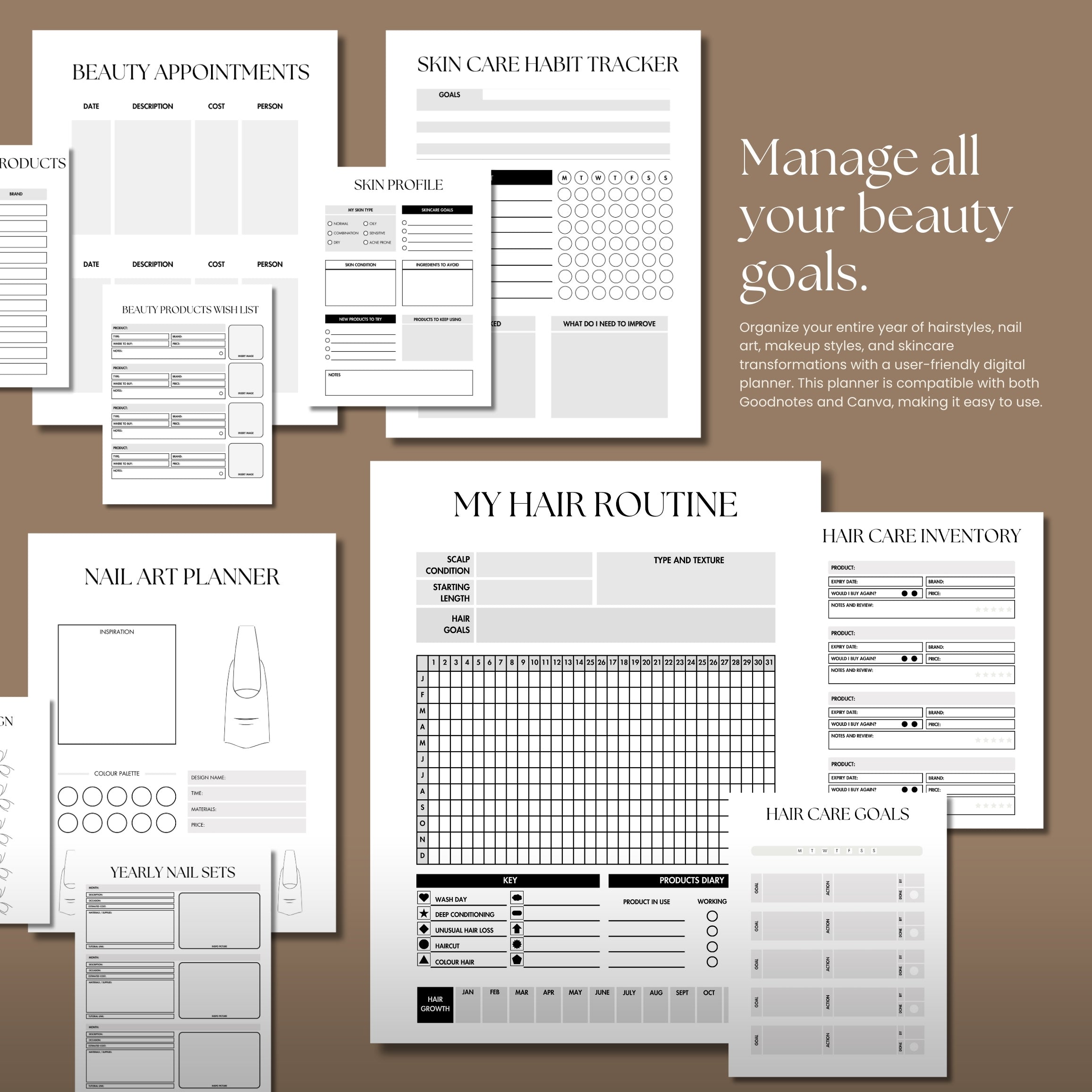 All-in-1 Digital Beauty Planner for Goodnotes